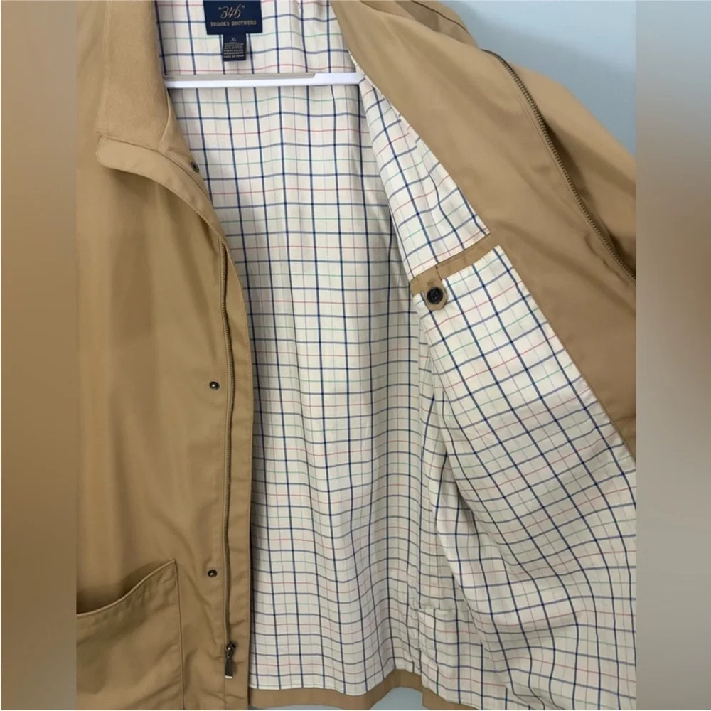 Brooks Brothers 346 Tan Field Jacket Water Repellent Barn Coat XL